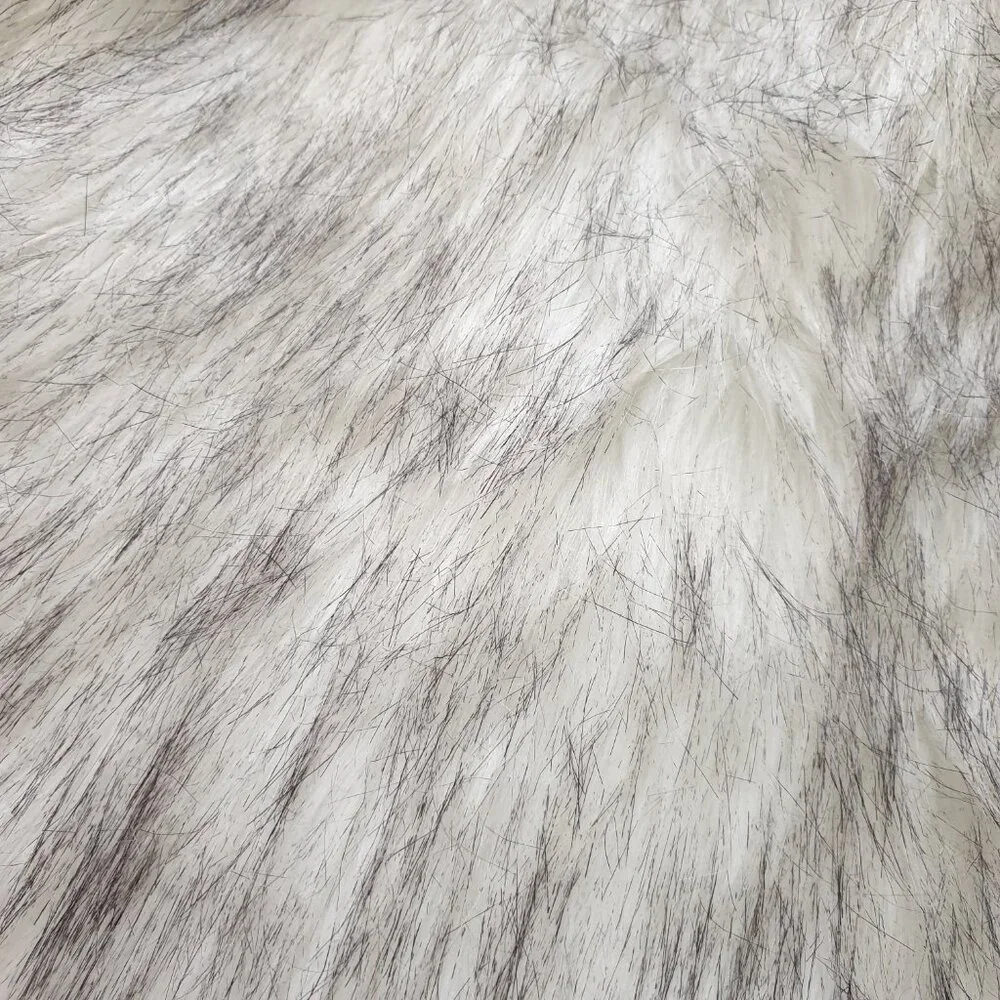 Nordstrom Faux Fur Vest White Black Longline Women's Luxurious Pockets Jacket S - Picture 9 of 11